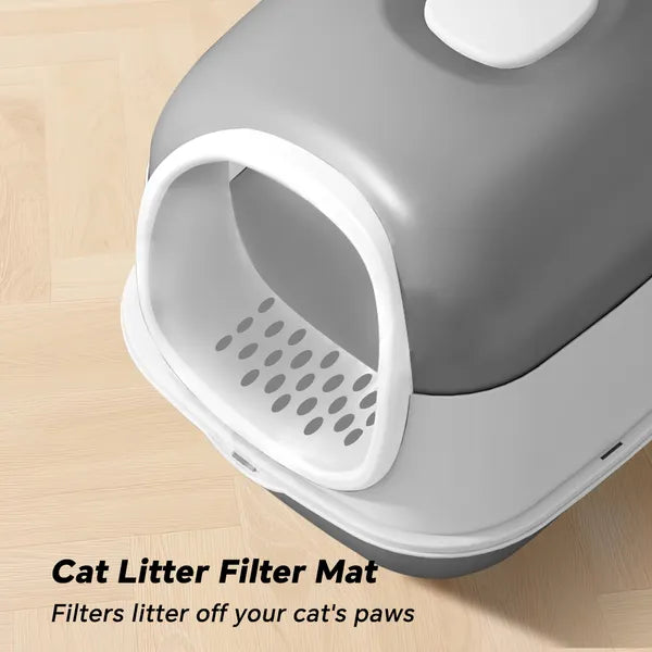 Cat Litter Box with Lid, Enclosed Design for Odor Control - Features and Details