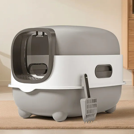 High Capacity Enclosed Cat Litter Box, Odor Lock, Scratch Resistant - Main Product Image