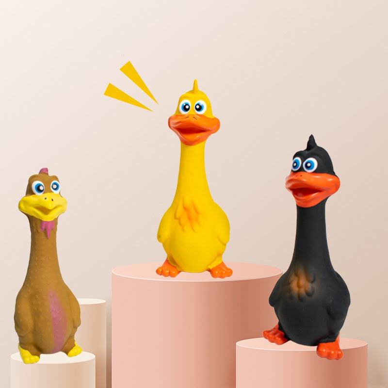 Squeaky Latex Chicken Dog Toys 3 Pack, Eco Friendly Interactive Chew - Features and Details