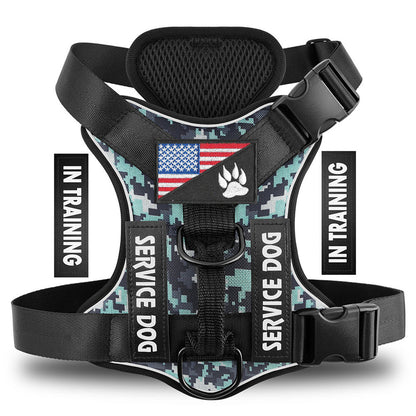 Reflective Breathable Dog Harness Strap, Solid Color Polyester - Main Product Image