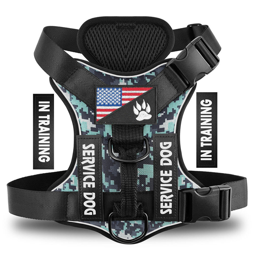 Reflective Breathable Dog Harness Strap, Solid Color Polyester - Image 7 of 11