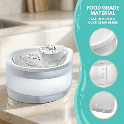 Automatic Pet Water Fountain 2.5L, USB Powered, Circulating Water Bowl - Main Product Image