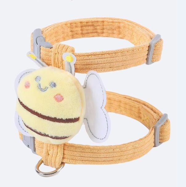 Cat Harness and Leash Set with Wing Decoration, Walking Vest - Side Angle