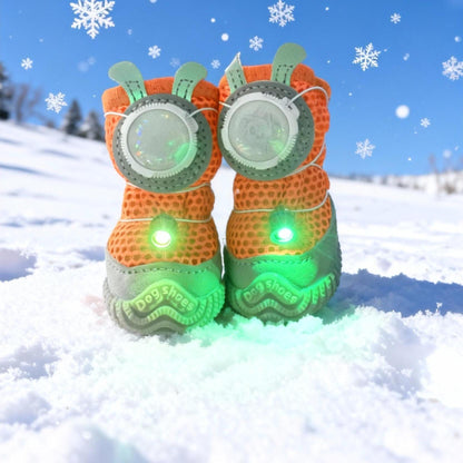 LED Light Up Dog Shoes, 4 Pack Anti Slip Paw Protectors for Night Walks - Image 6 of 13