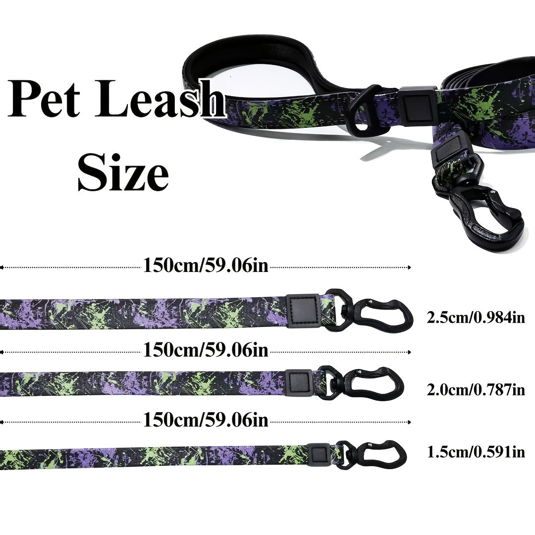 UV Printed Dog Leash and Collar Set, Waterproof PVC, for Small Dogs - Image 8 of 12