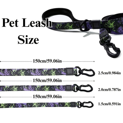 UV Printed Dog Leash and Collar Set, Waterproof PVC, for Small Dogs - Image 8 of 12