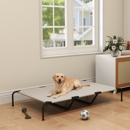 Elevated Dog Bed for Large Breeds, 60 Inch, Beige - Size Reference
