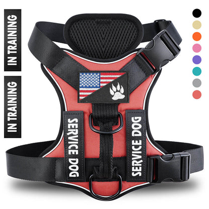 Reflective Breathable Dog Harness Strap, Solid Color Polyester - Image 11 of 11
